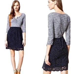 Anthropologie Lilka Marya Knit to Lace Dress